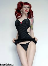 Razor Candi - Super Cute Naked Redheaded Gothic Babe in Pigtails | Picture (1)