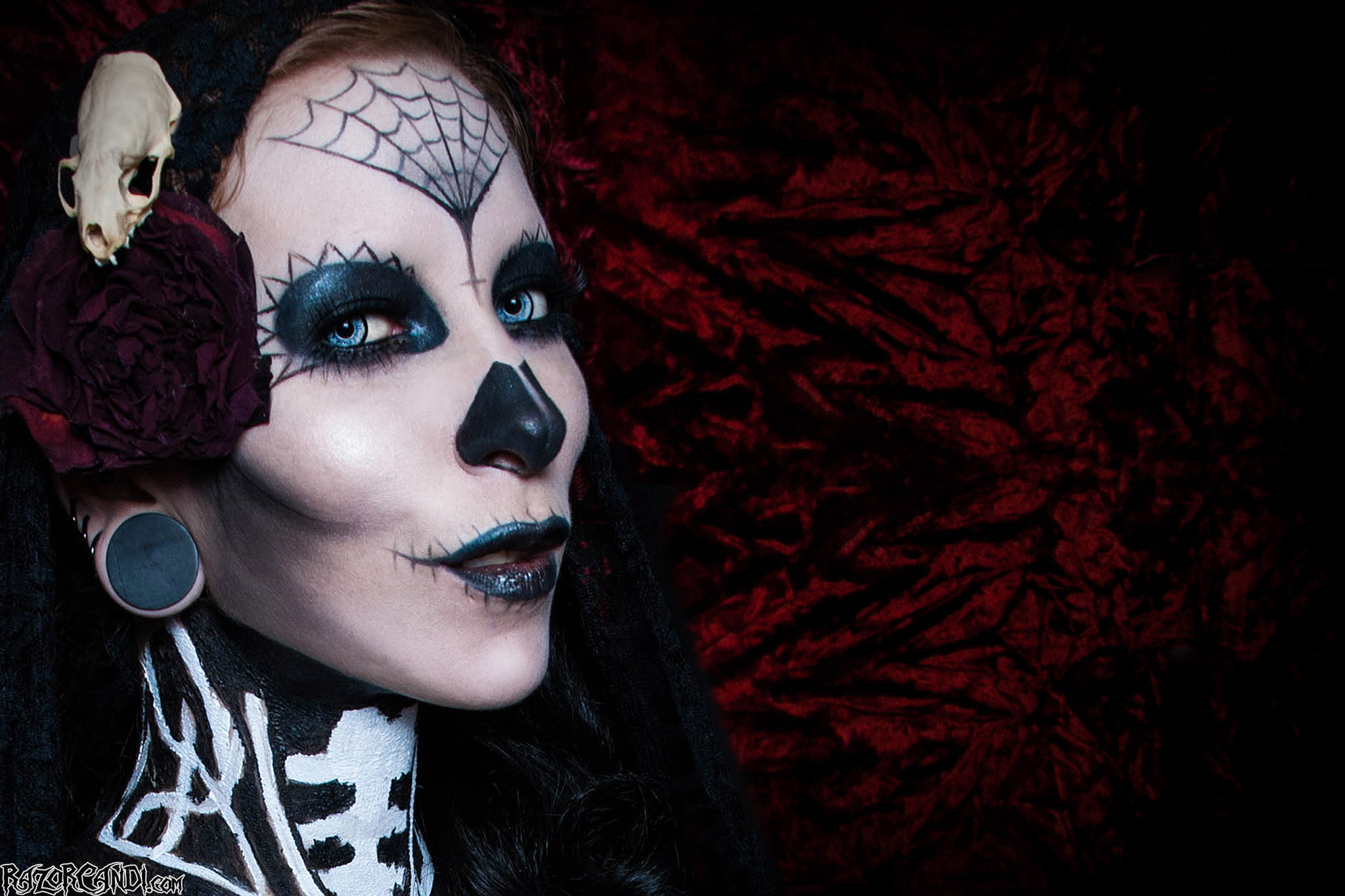 Dia de Los Muertos Style Skeleton Babe