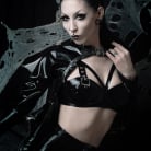 Razor Candi in 'Goth fetish babe in latex with nipple-clamps'
