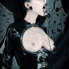 Razor Candi in 'Goth fetish babe in latex with nipple-clamps'