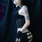 Razor Candi in 'Gothic Dreamgirl Razor Candi in Black Leather'