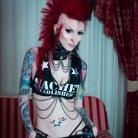 Razor Candi in 'Gothic Punk in fishnets beauty ready for monster dildo'