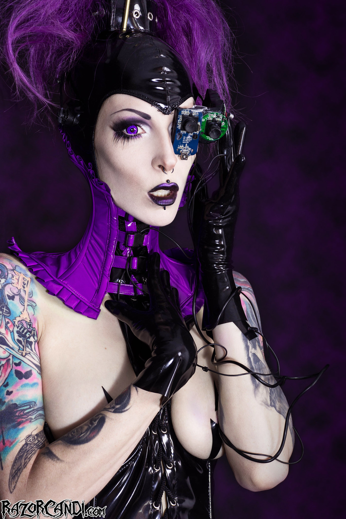 Kinky Sheborg RazorCandi Melds Goth and High Fetish Fashion